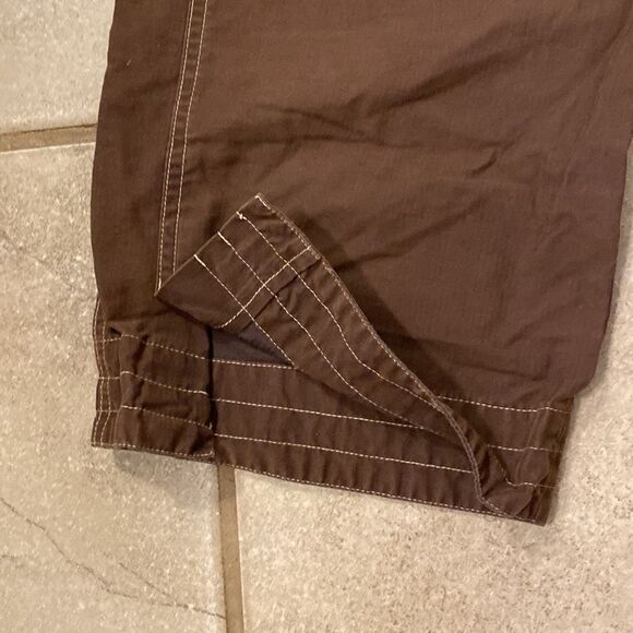 Kühl Capri Dry Casual Hiking Outdoor Brown Chino Small Hem Slit Drawstring Waist - Picture 3 of 8